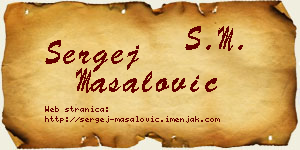 Sergej Masalović vizit kartica